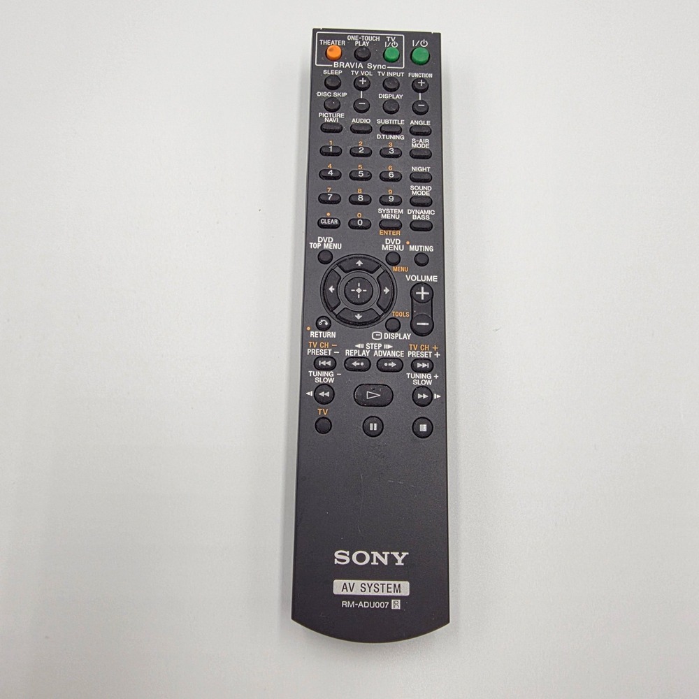 Sony RM-ADU007 AV System Remote Control Bravia Sync Home Theater Replacement